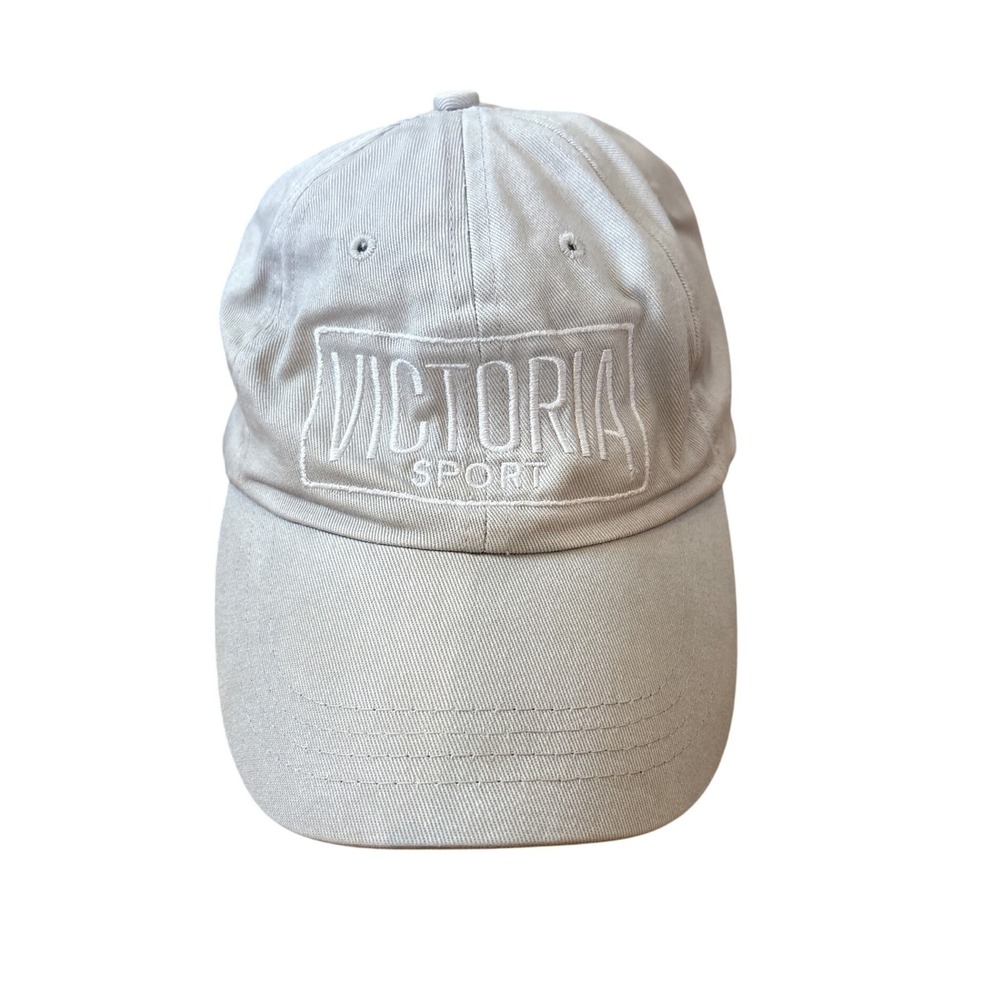 Victoria Sport Baseball Cap Women Beige Adjustable Logo Dad Hat SIZE OSFA